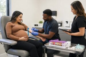 The DNA Man provides NIPP non-invasive prenatal paternity blood draw collections, prenatal DNA testing, paternity testing, legal DNA testing, informational DNA testing, drug testing, and background check collection services in Michigan City, Indiana. Appointments Only at 132 E. 6th St. Unit 1E.
