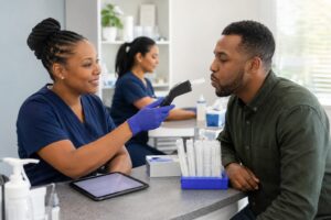 The DNA Man provides breath alcohol testing, DOT breath alcohol testing, non-DOT breath alcohol testing, workplace alcohol testing, employment alcohol testing, drug and alcohol testing, chain-of-custody documentation, background checks, I-9 verification, legal DNA testing, and collection services in Highland, Indiana. Walk-ins Welcomed at 2550 Industrial Dr. Unit B.